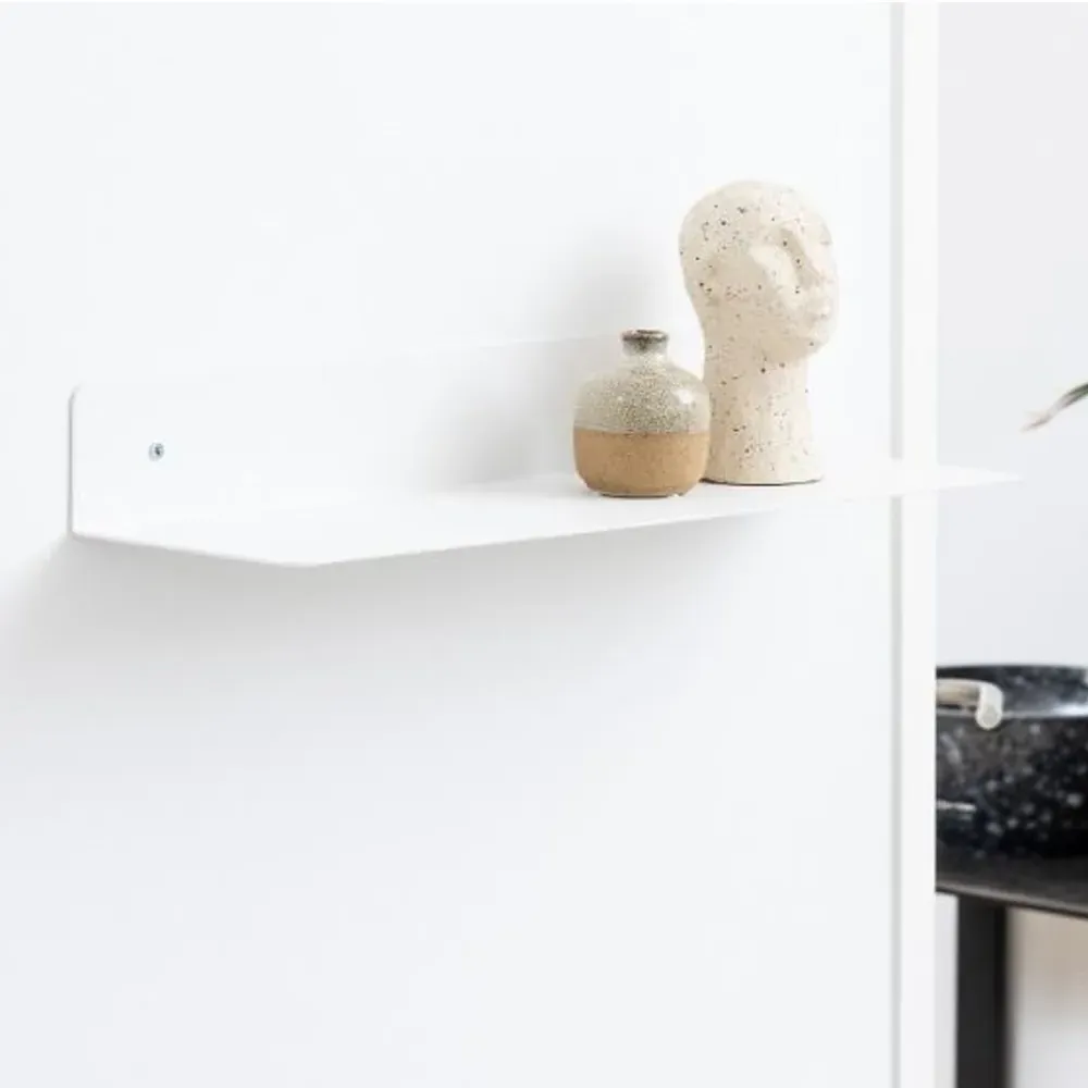 Indio Rectangular Wall Shelf - White, Metal product