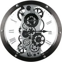 Industry Glass Wall Clock - Silver, Metal