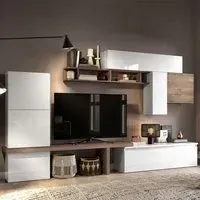 Infinite Entertainment Unit with Soft-Close - White, High Gloss