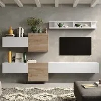 Infinite Wall Hung Entertainment Unit - White, High Gloss