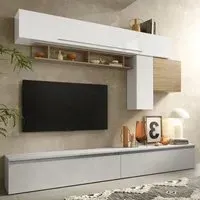 Infinite Wall Hung Entertainment Unit - White, High Gloss