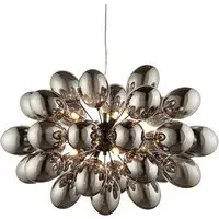 Infinity 8 Light Pendant Light - Black Chrome, Glass