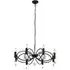 Infinity 8 Light Pendant Light - Matt Black, Crystal Glass