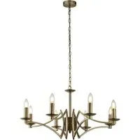 Infinity 8-Light Wall Hung Pendant Light - Antique Brass, Metal