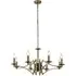 Infinity 8-Light Wall Hung Pendant Light - Antique Brass, Metal