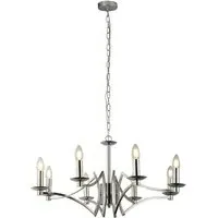 Infinity 8-Light Wall Hung Pendant Light - Chrome, Metal