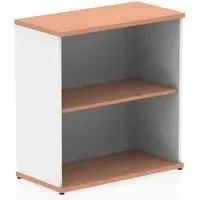 Ingle 2 Shelf Bookcase - Beech White, MFC