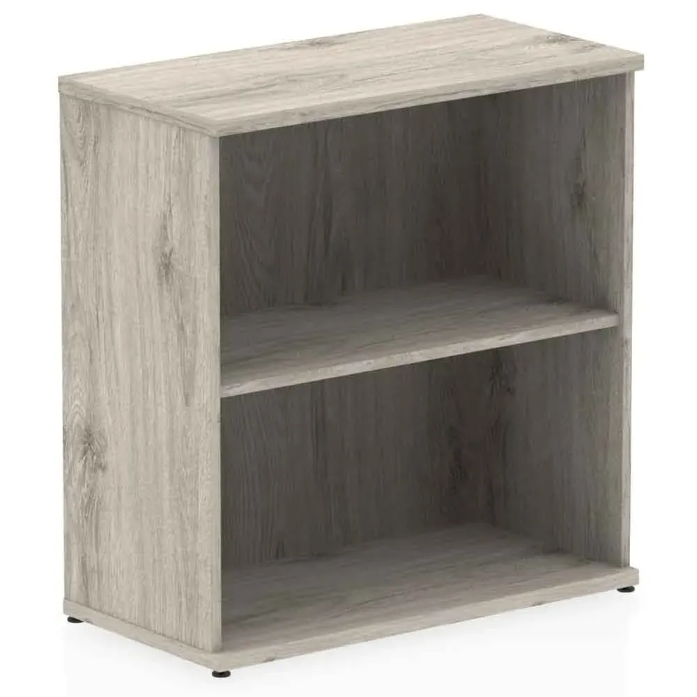 Ingle 2 Shelf Bookcase - Grey Oak, MFC