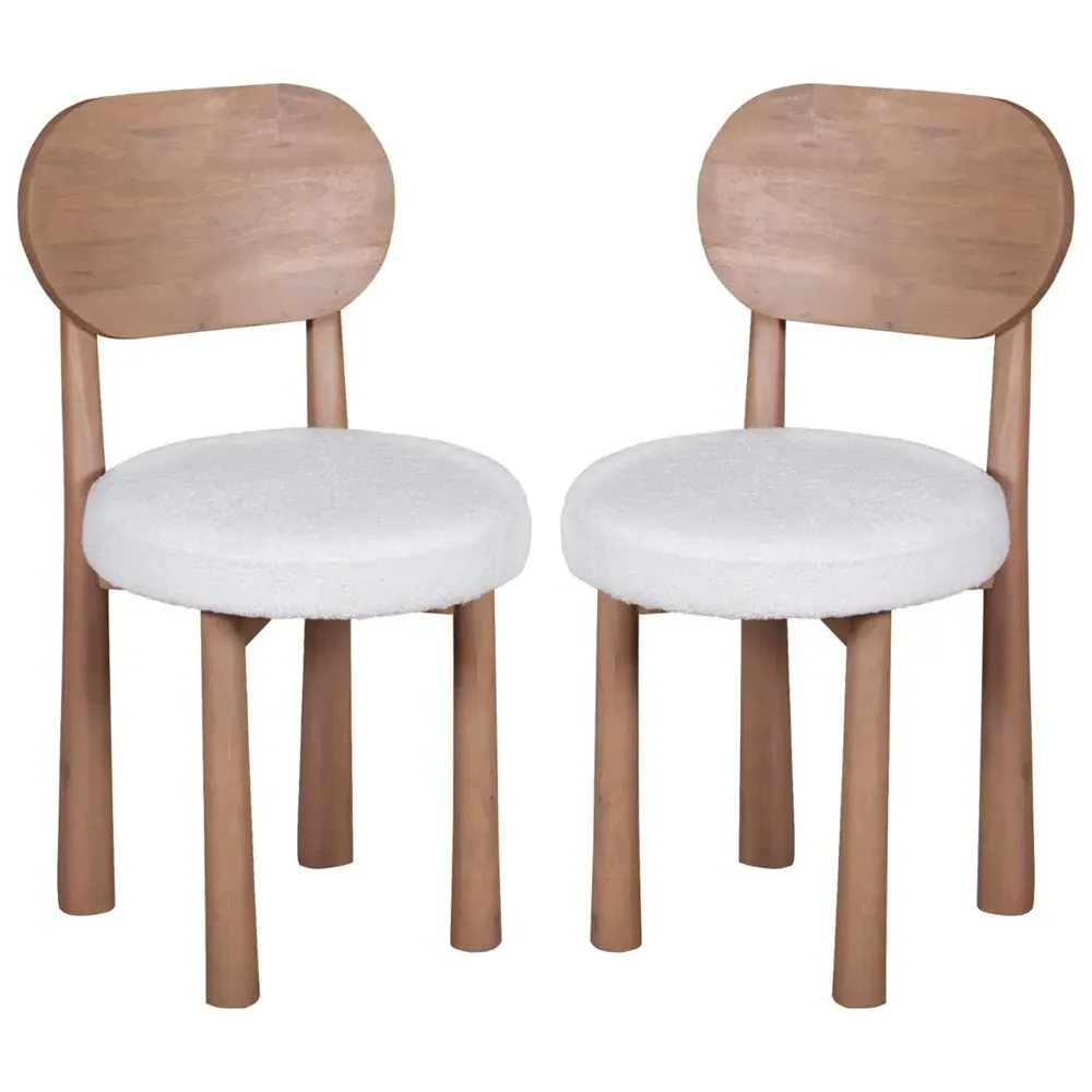 Inglewood Dining Chairs in Pair - Natural, Mango Wood product