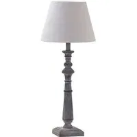 Inkier Column Table Lamp - Brown, Wood