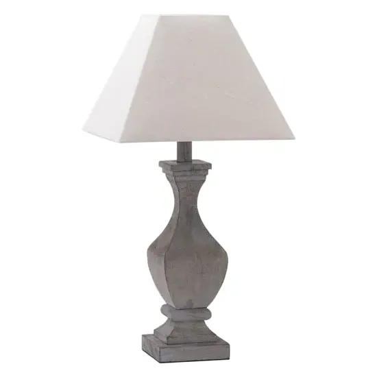 Inkier Fluted Table Lamp - Brown, Wood