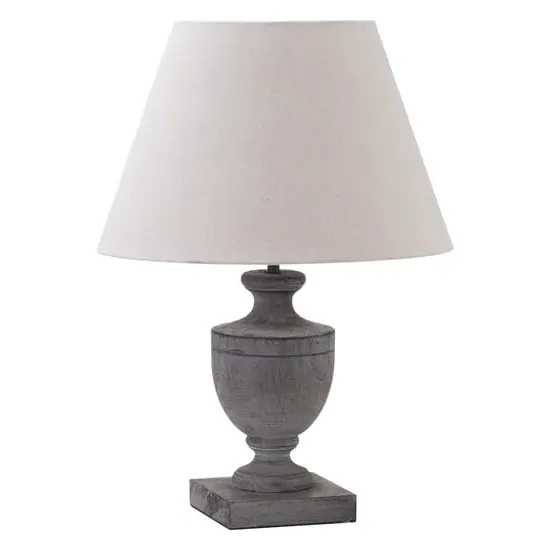 Inkier Urn Table Lamp - Brown, Wood