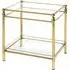 Inman Glass Side Table - Clear, Brass