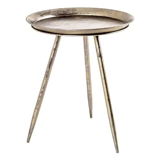 Inman Large Round Side Table - Bronze, Metal