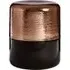 Intan Round Side Table - Copper Aluminium, Black Glass