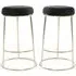 Intercrus Bar Stools - Black, Velvet