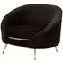Intercrus Upholstered Armchair - Black, Velvet