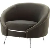 Intercrus Upholstered Armchair - Grey, Velvet
