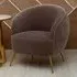 Intercrus Upholstered Armchair - Mink, Velvet