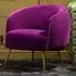 Intercrus Upholstered Armchair - Purple, Velvet