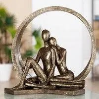 Intimacy Lovers Sculpture - Brown, Polyresin
