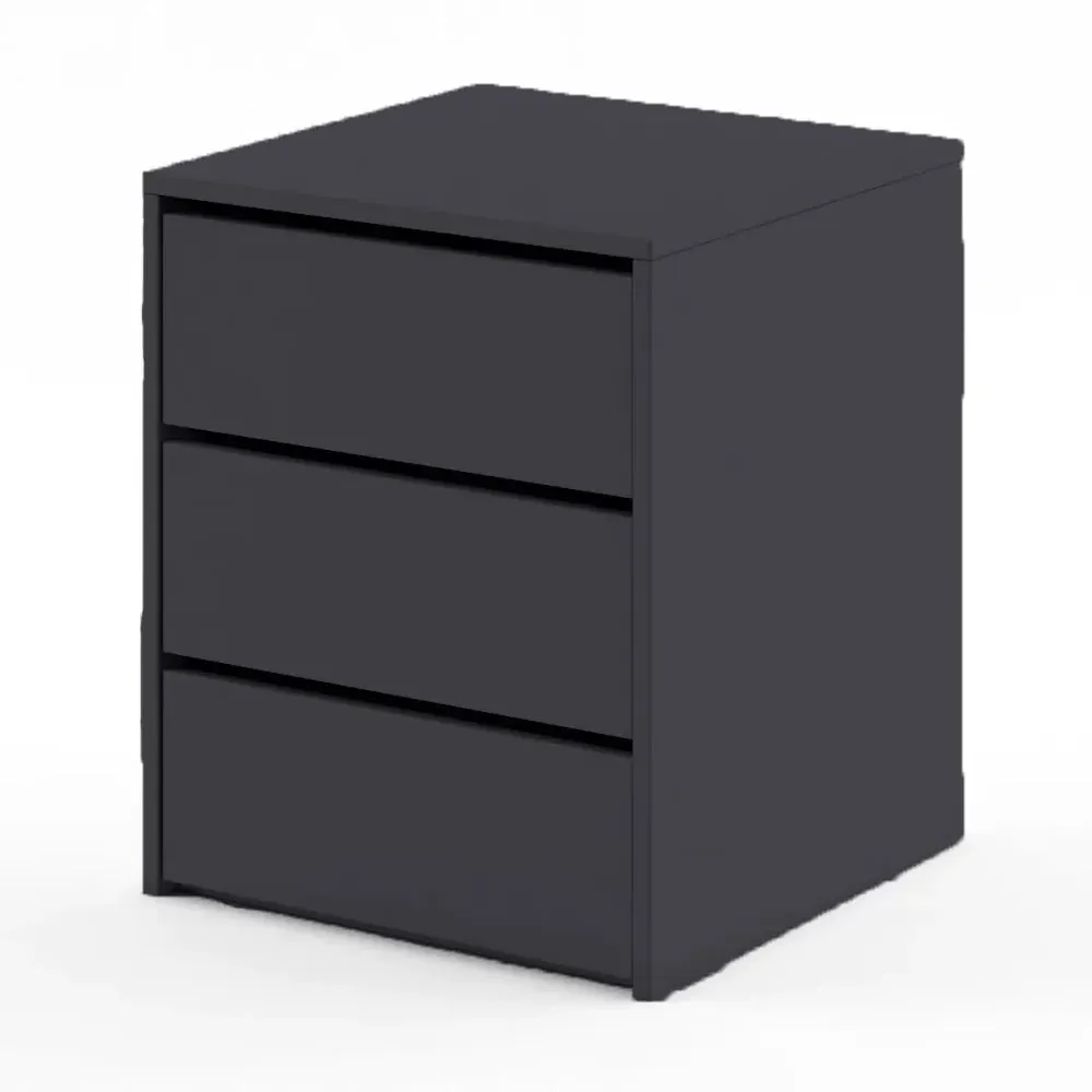 Ionia 3 Drawer Chest - Matt Black image