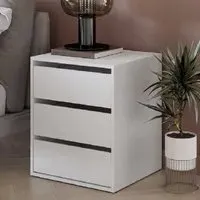 Ionia 3 Drawer Chest - Matt White