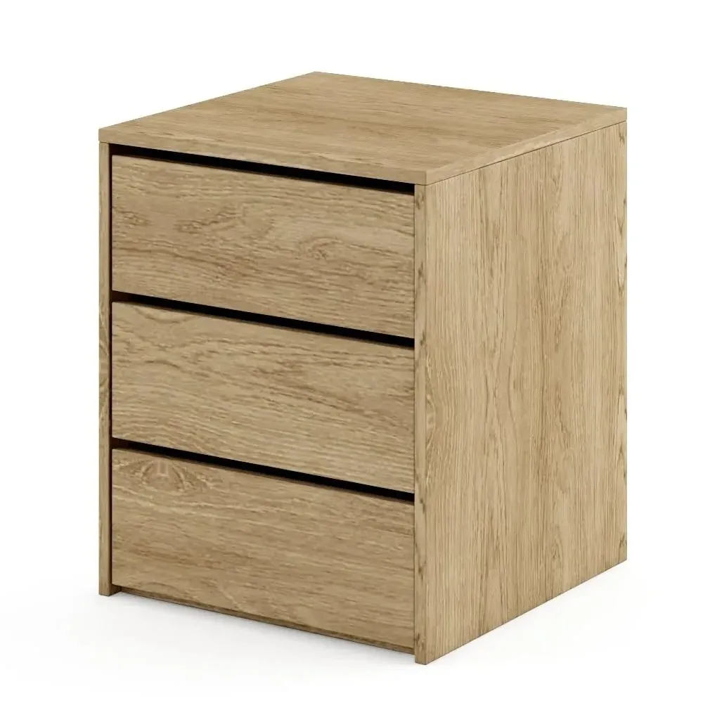 Ionia 3 Drawer Chest - Shetland Oak