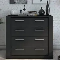 Ionia 4 Drawer Chest - Matt Black