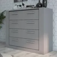 Ionia 4 Drawer Chest - Matt Grey