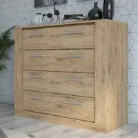 Ionia 4 Drawer Chest - Shetland Oak
