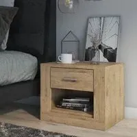 Ionia Bedside Cabinet with 1 Drawer - Artisan Oak