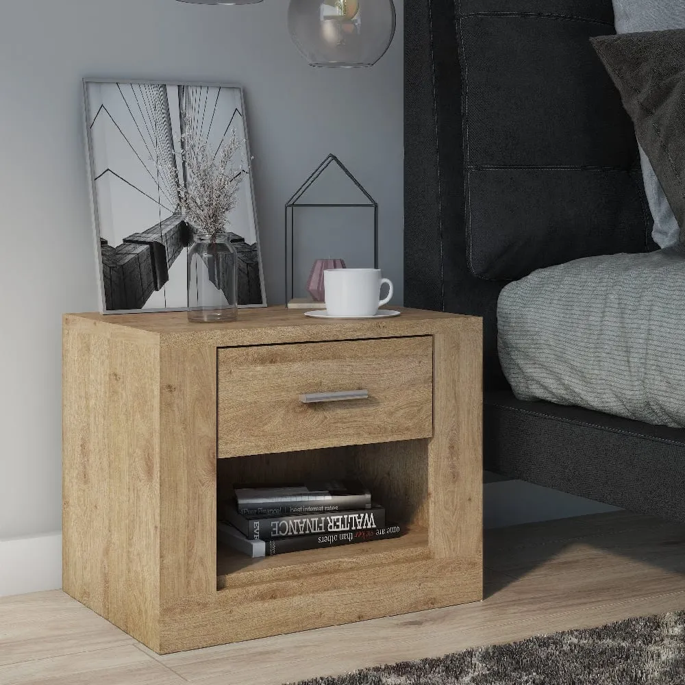 Ionia Bedside Cabinet with 1 Drawer - Artisan Oak image