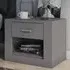 Ionia Bedside Cabinet with 1 Drawer - Matt Grey