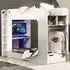 Ionia Bunk Bed with Gaming Desk - White, MDF