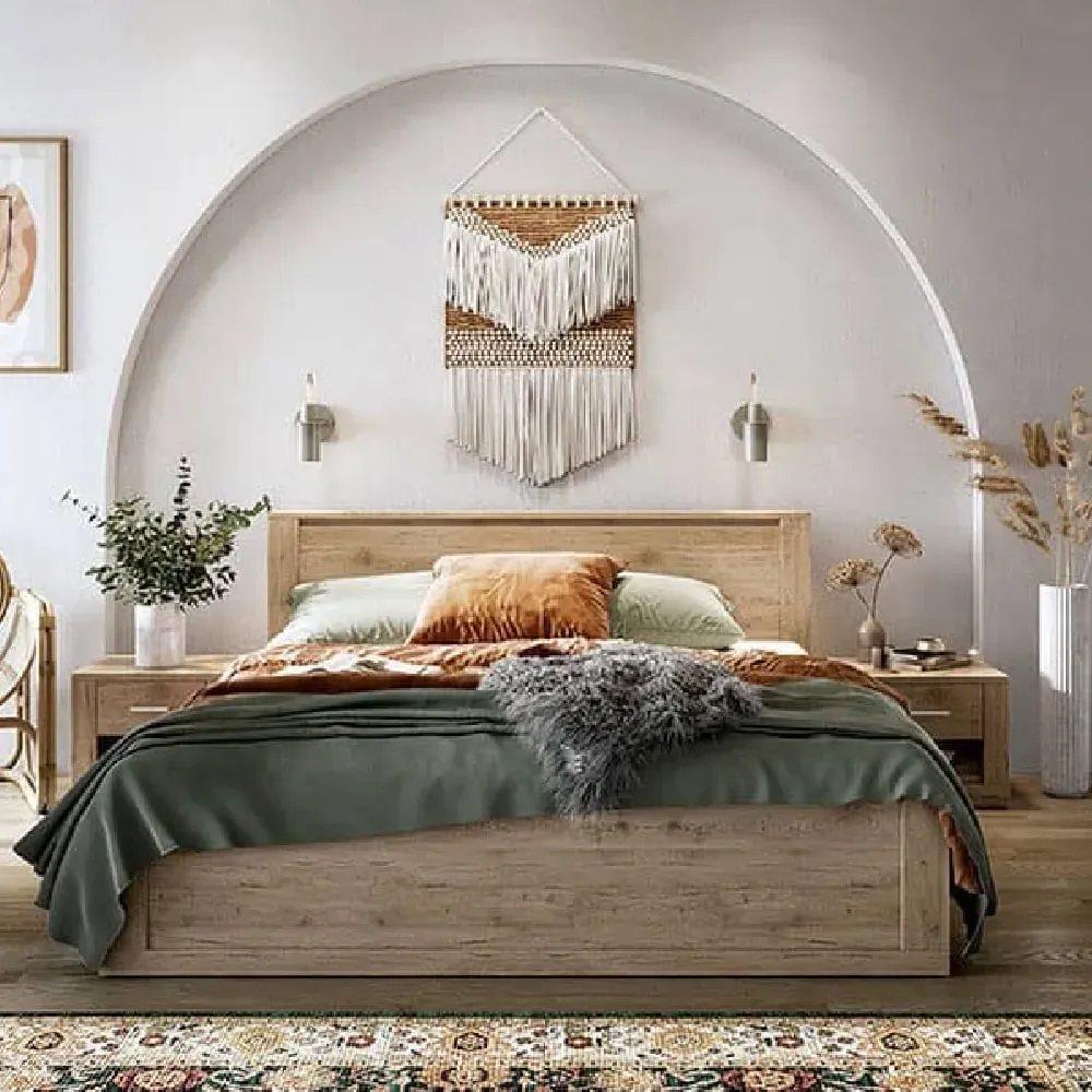 Ionia Double Bed Frame - San Remo Oak