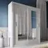 Ionia Mirrored Wardrobe with 2 Sliding Doors - Matt White