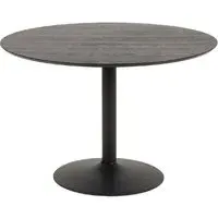Ionia Round Dining Table - Black Ash, Wood