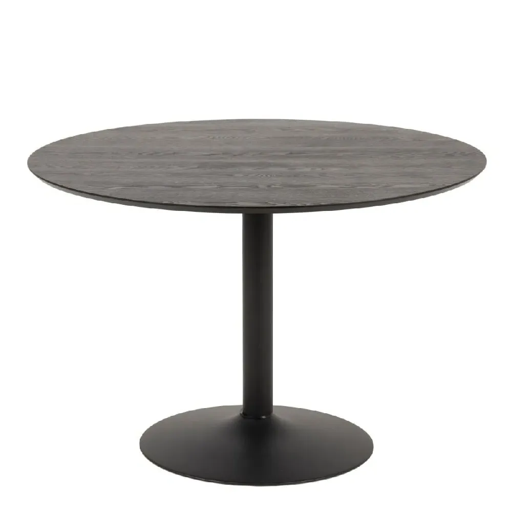 Ionia Round Dining Table - Black Ash, Wood