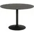Ionia Round Dining Table - Black Marble Print, Wood