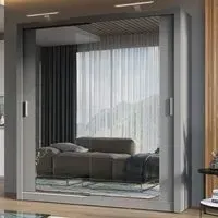 Ionia Wardrobe with 2 Sliding Doors - Grey