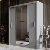 Ionia Wardrobe with 2 Sliding Doors - Matt Grey