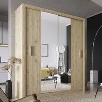 Ionia Wardrobe with 2 Sliding Doors - San Remo Oak
