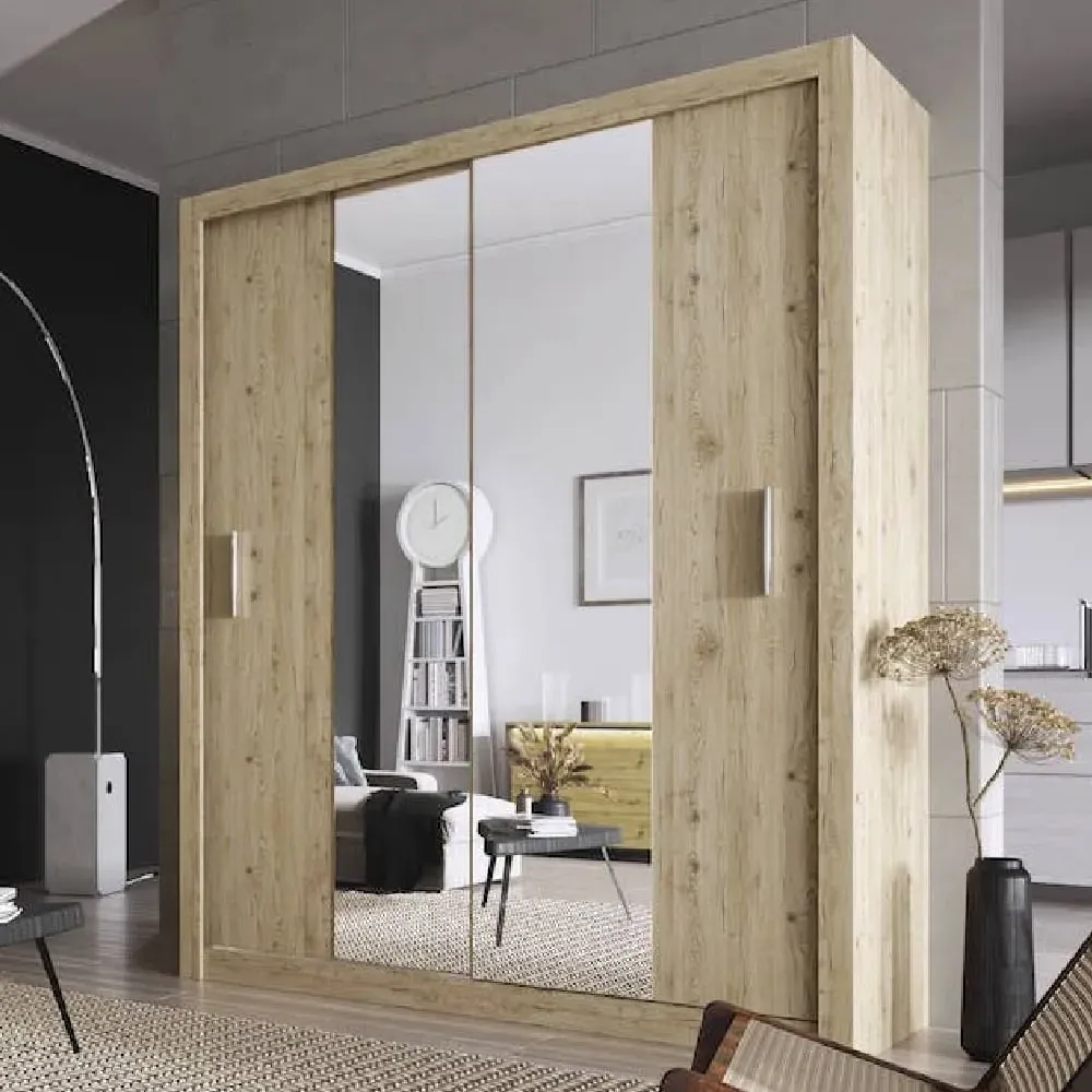 Ionia Wardrobe with 2 Sliding Doors - San Remo Oak