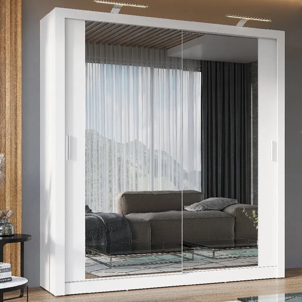 Ionia Wardrobe with 2 Sliding Doors - White