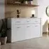 Ionia Wooden Sideboard with 3 Doors 3 Drawers - White