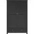 Iowa 2 Door Wardrobe with Drawer - Black, MDF