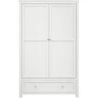 Iowa 2 Door Wardrobe with Drawer - White, MDF