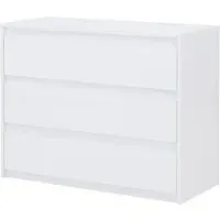 Iowa 3-Drawer Chest - White, High Gloss