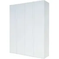 Iowa 4-Door Wardrobe with Storage - White